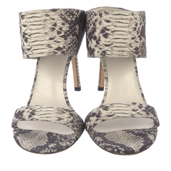 Stuart Weitzman My Slide Python Sandal Heel Size 7 - Picture 3 of 10